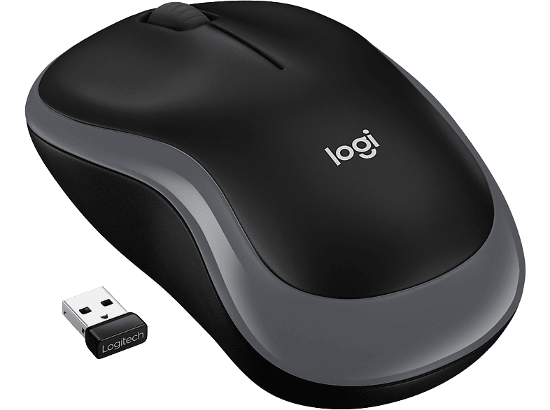 Ratón inalámbrico  Logitech M185, Nano receptor, 1000 ppp, Función scroll,  2,4GHz, 12 meses de pila, Windows-Mac, Negro y Azul