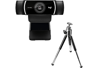 Webcam - Logitech C922 Pro Stream, Full HD, Trípode, Tecnología Personify, Resolución FullHD, Micrófonos omnidireccionales