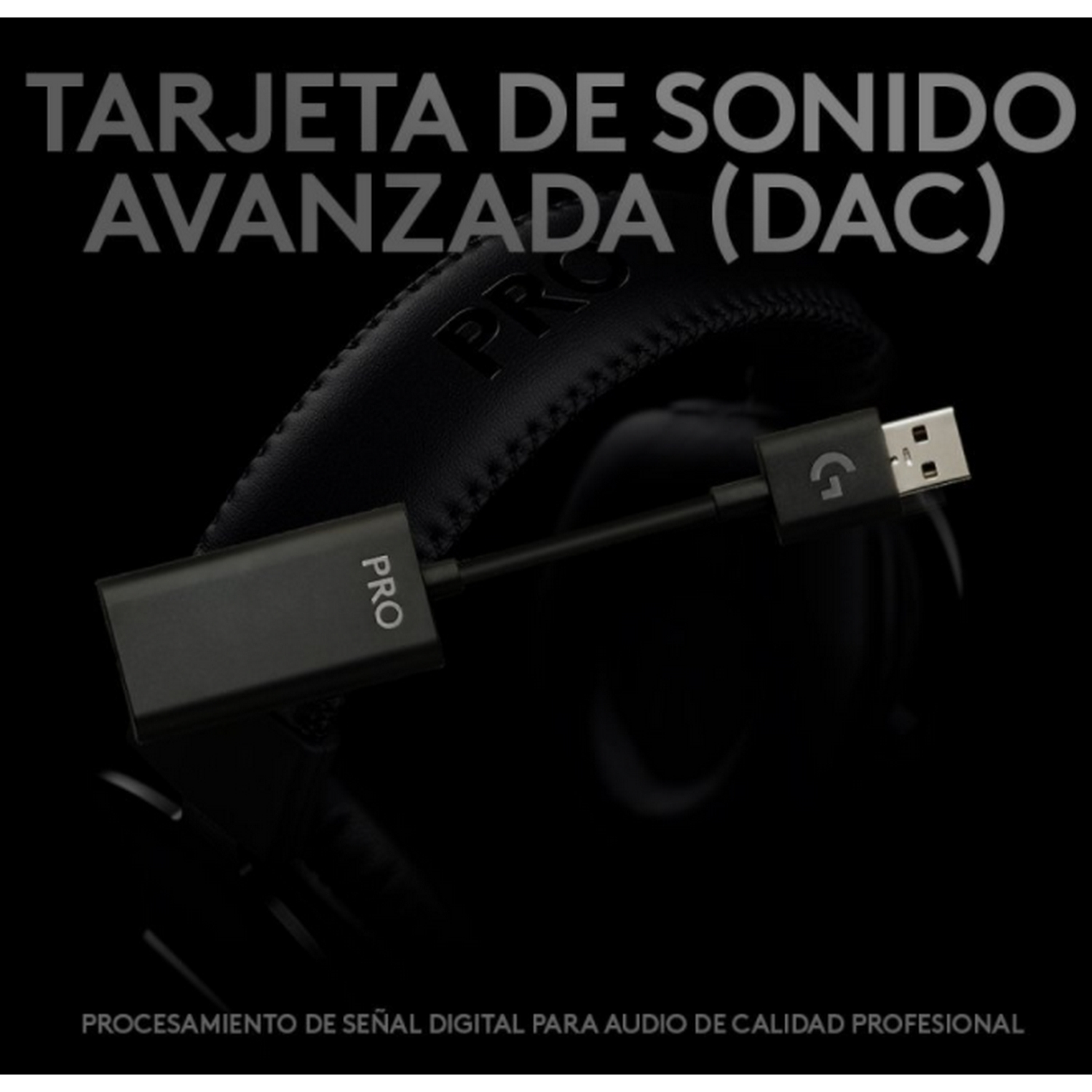 Módulo de tarjeta de sonido avanzada (DAC), conectado a unos auriculares.
