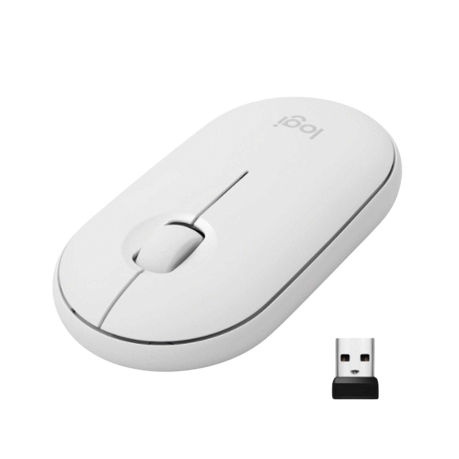 Logitech M350 Blanco pebble bluetooth 24 ghz con receptor unifying clic silencioso para portátilnotebookpcmacipad oschromebook pc mac linux nanousb raton ambidextro inalambrica optico 1000 10000