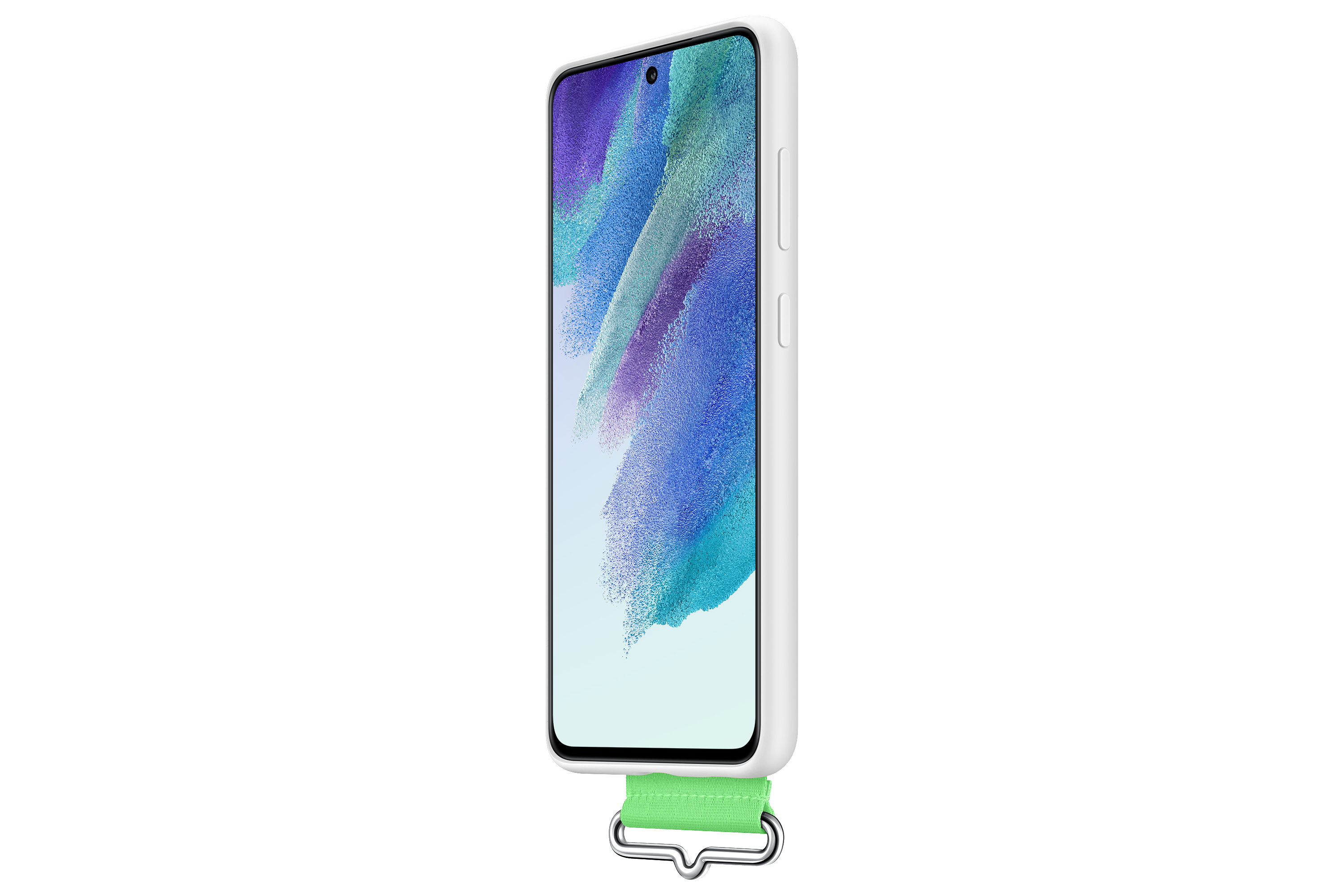 SAMSUNG EF-GG990 with Strap, Backcover, Samsung, Galaxy S21 FE 5G, Weiß