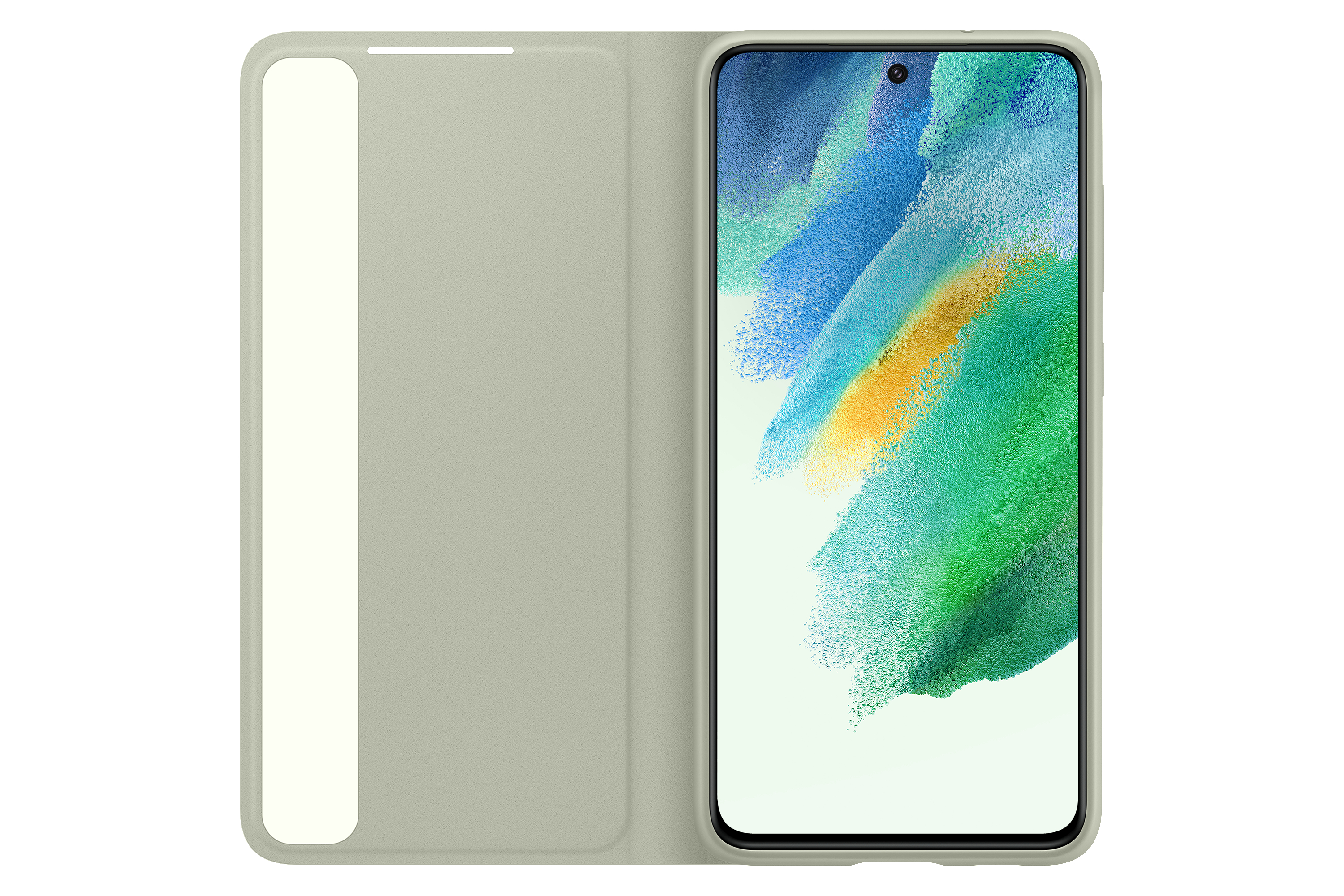SAMSUNG EF-ZG990 Clear View, Bookcover, Samsung, Galaxy S21 FE 5G, Olive Green
