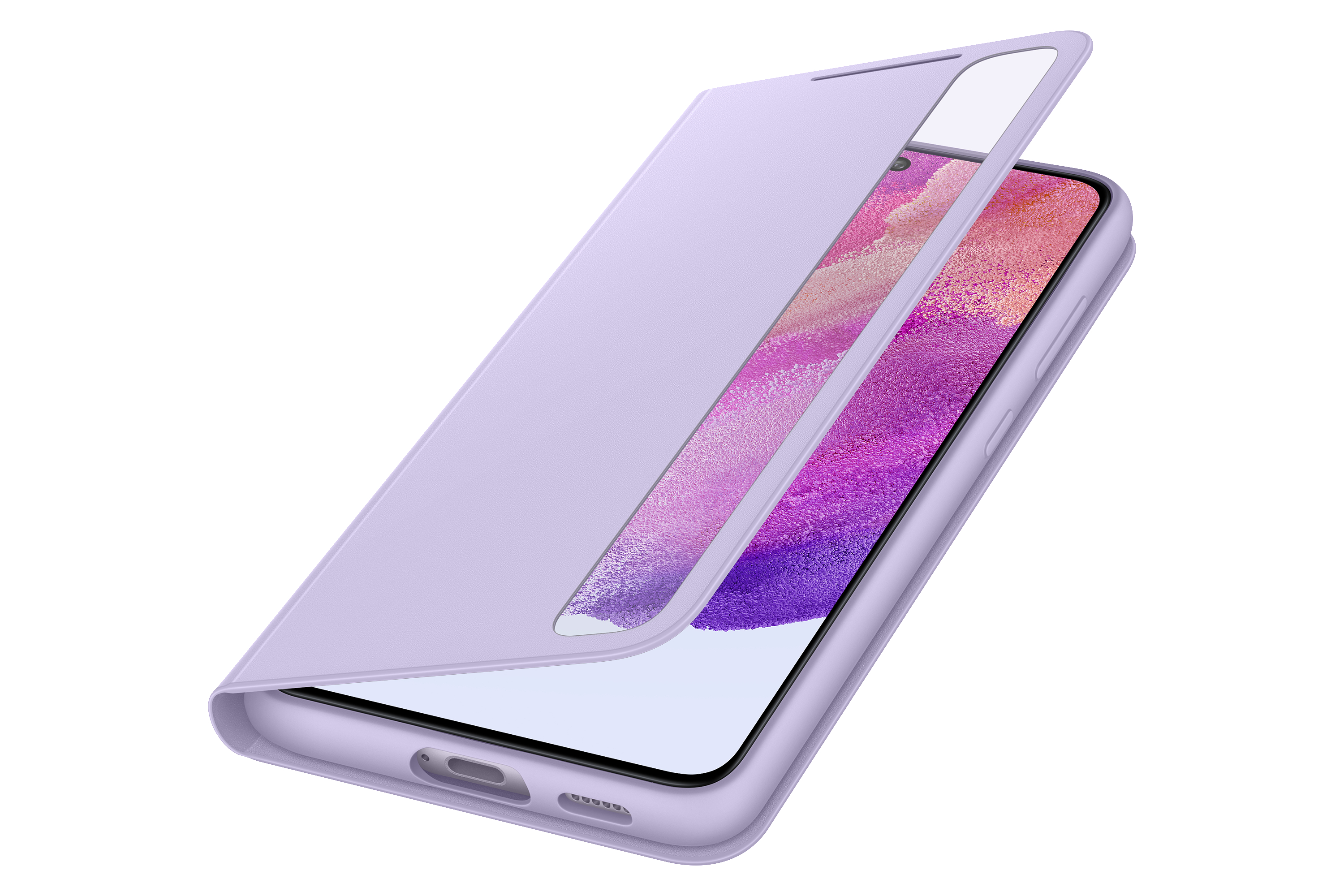 SAMSUNG EF-ZG990 Clear View, Bookcover, Samsung, Galaxy S21 FE 5G, Lavender