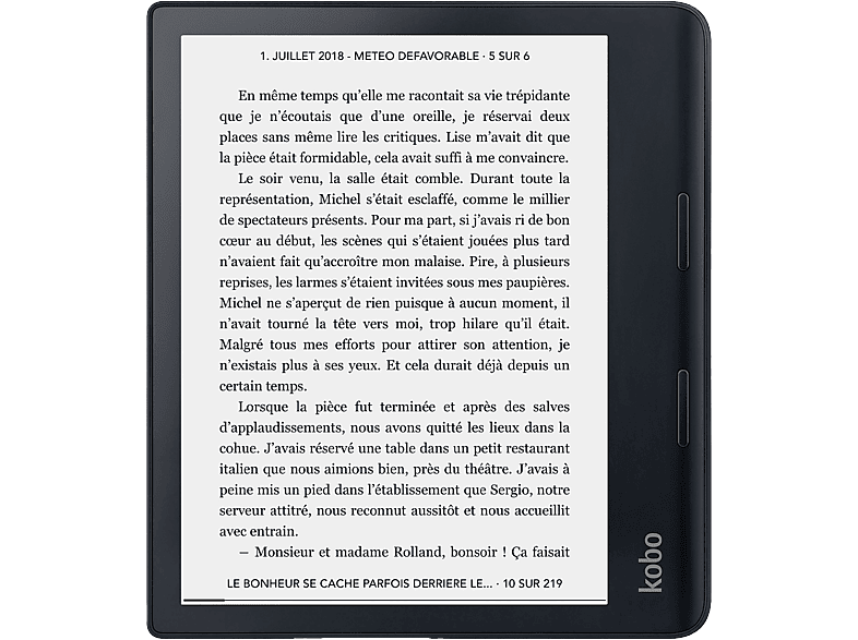 KOBO Sage 8" 32GB Wifi Háttérvilágításos Fekete eBook olvasó