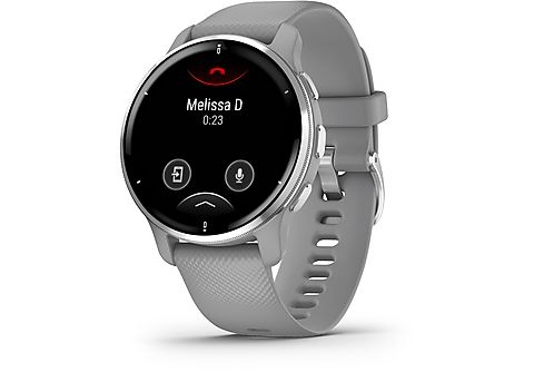 GARMIN Venu 2 Plus Smartwatch Polymer Silikon, Hellgrau Smartwatch kaufen.  Armband: Silikon, , Farbe Hellgrau | SATURN