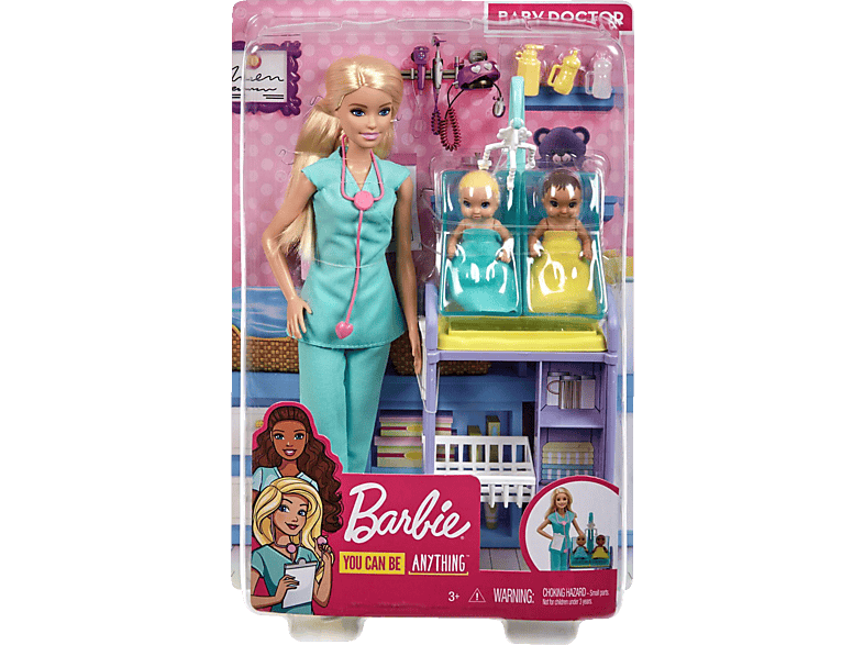 Puppe Kinderärztin Spielset (blond) BARBIE Mehrfarbig