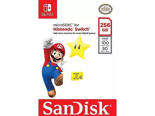 SANDISK Geheugenkaart microSD Nintendo Switch Extreme 256 GB (SDSQXAO-256G-GNCZN)