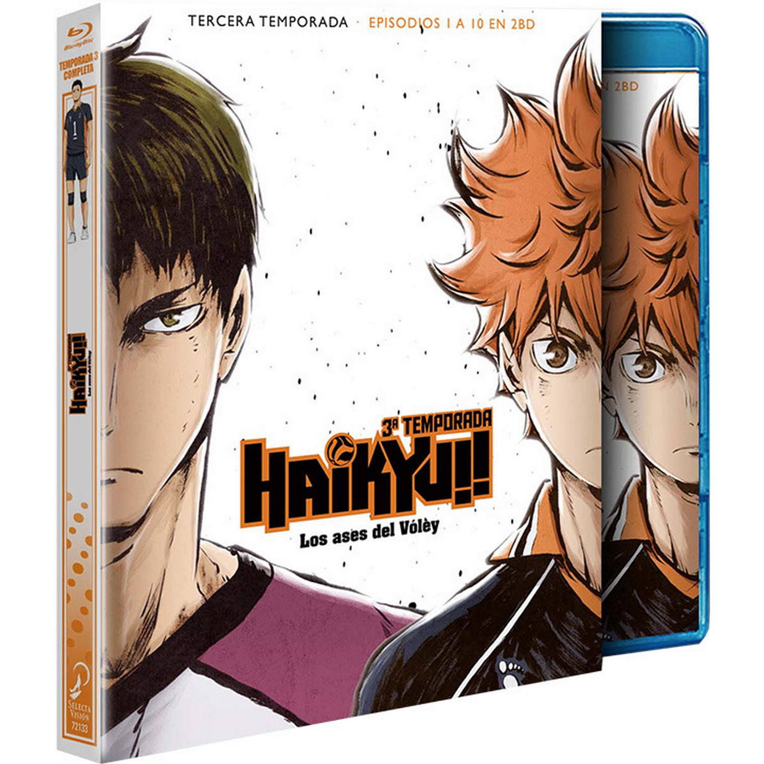 Caja de anime: Haikyu!!, con dos personajes en la portada.
