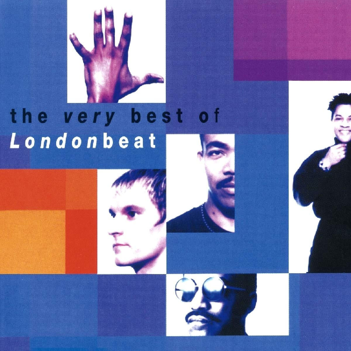 CD borító emberek képeivel. A cím: "The Very Best Of Londonbeat". Különböző színű négyzetek a háttérben.