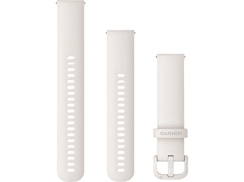Garmin Schnellwechsel-Armband 20mm, Silikon, Weiß/Silber