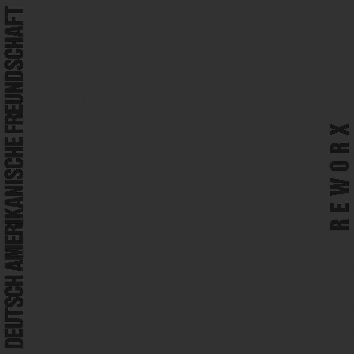 Dunkelgrauer Hintergrund mit Text "DEUTSCH AMERIKANISCHE FREUNDSCHAFT" und "REWORX".
