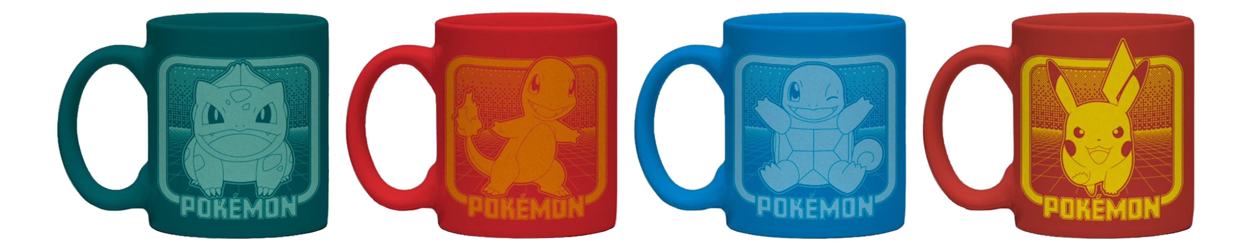 GB EYE LTD Pokémon: Kanto Partners - Mini Mug Set (4x150 ml) - Set di tazze (Multicolore)