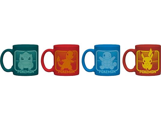 GB EYE LTD Pokémon : Kanto Partners - Mini Mug Set (4 x 150 ml) - Set de tasses (Multicolore)