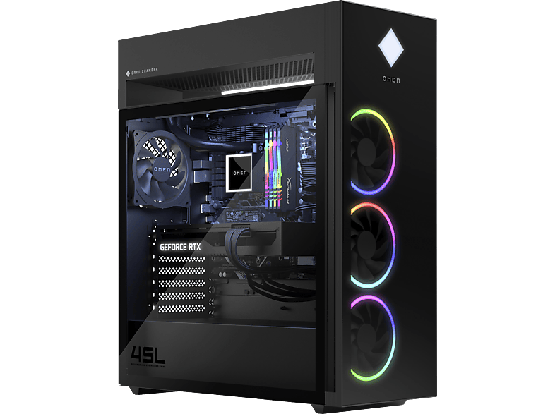 2 GT22-0300ng, GB 32 Ti PC 45L Gaming TB Intel® 2 Home HP Prozessor, RTX™ (64 11 SSD, RAM, TB SSD, Windows Bit), 3080 OMEN i9-12900K GeForce mit NVIDIA,