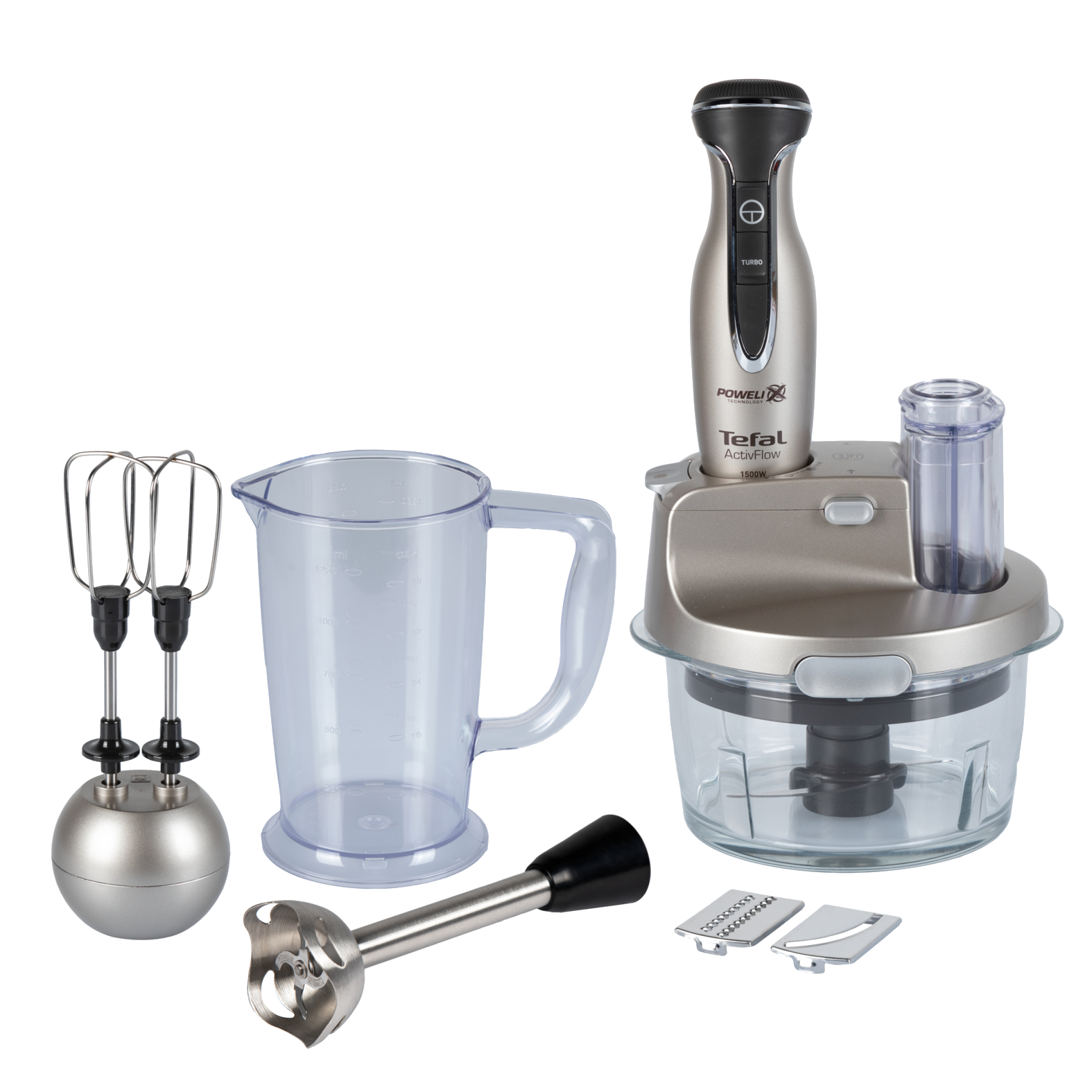 TEFAL Powelix Activflow Expert Cam Hazneli 1500 W Blender Seti Gümüş