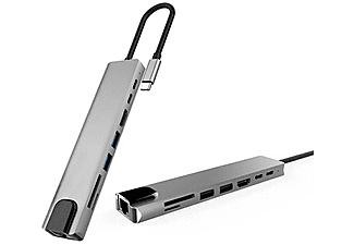 DEXIM All in One USB-C Hub Çoğaltıcı Gri_1