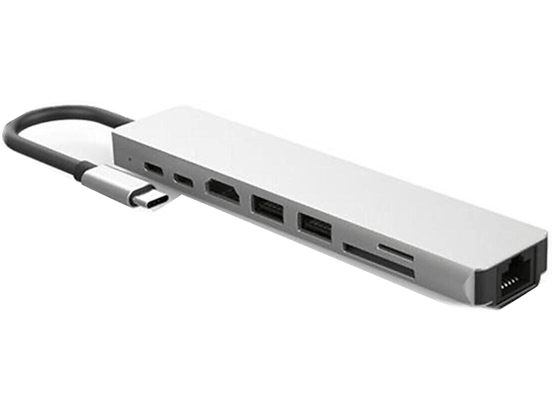 DEXIM All in One USB-C Hub Çoğaltıcı Gri