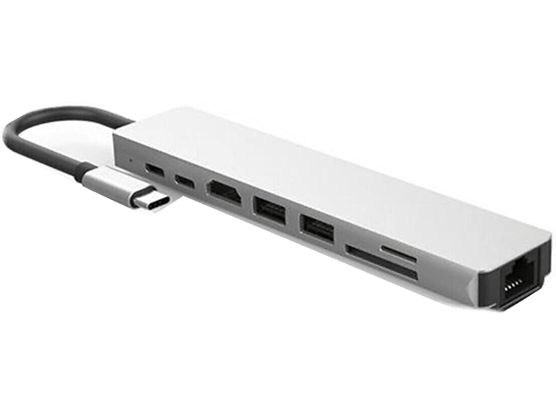 DEXIM All in One USB-C Hub Çoğaltıcı Gri_0