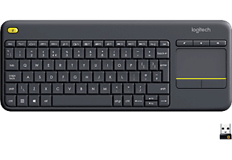 LOGITECH K400 PLUS WLESS TOUCH DARK - Tastatur (Schwarz)