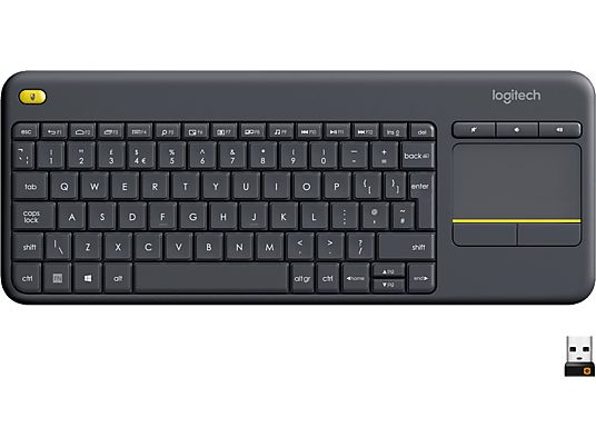 LOGITECH Wireless Touch Keyboard K400 Plus, noir - Clavier (Noir)