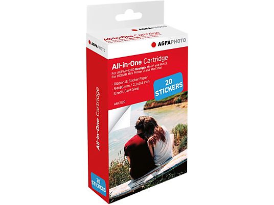 AGFA AMCS-20 - Papier autocollant (Blanc)