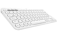 LOGITECH K380 Multidispositif (Qwertz) Suisse - Clavier Bluetooth (Blanc)