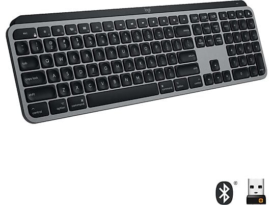 LOGITECH MX Keys pour Mac - Clavier sans fil (Noir/Gris)