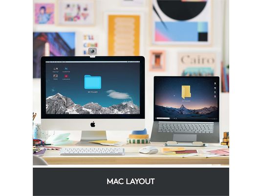 LOGITECH MX Keys Mini - Tastatur für Mac (Pale Gray)