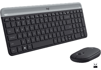 LOGITECH MK470 Slim Combo - Maus, Tastatur (Schwarz)