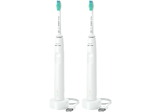 PHILIPS SONICARE 3100 Series HX3675/13 Duo - Brosse à dents électrique sonique (Blanc)