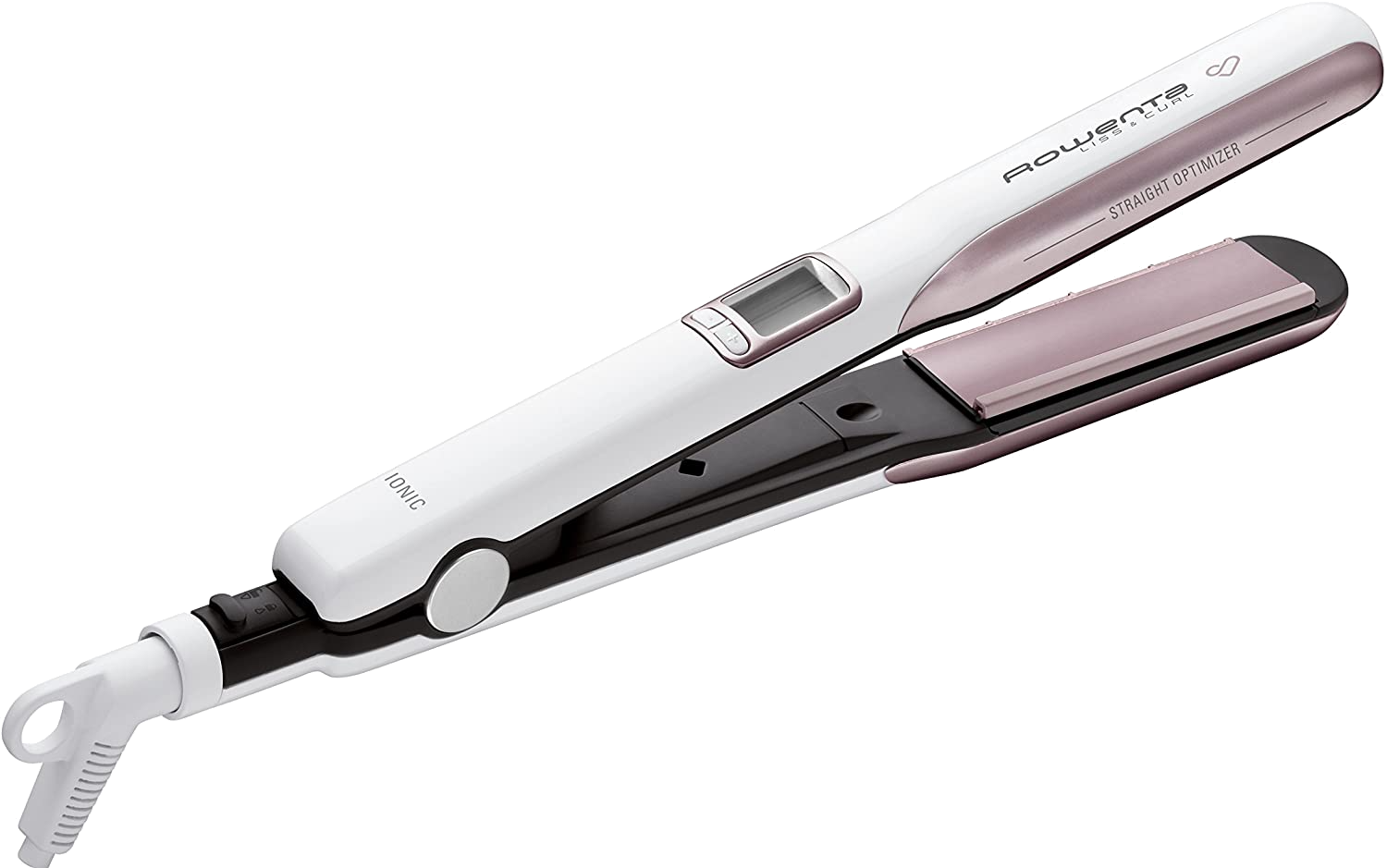 Plancha de pelo - Rowenta SF7660 Premium Care Liss & Curl, 200º, Revestimiento Cahsmire Keratin