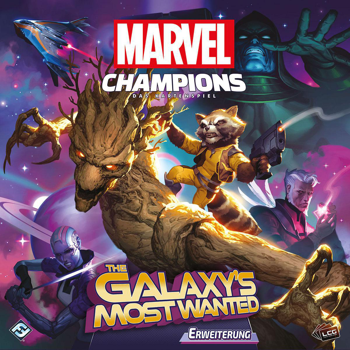 FANTASY FLIGHT Marvel Mehrfarbig - Galaxy\'s Kartenspiel Gesellschaftsspiel Most Wanted GAMES Das Champions