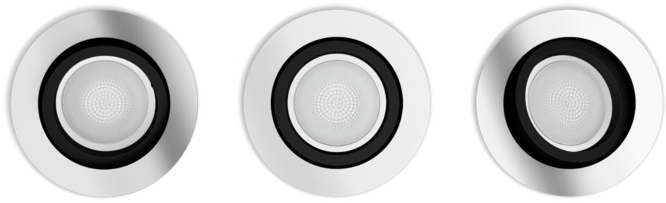 PHILIPS HUE Spot encastrable Smart Milliskin Aluminium - 3 pièces (342286600)