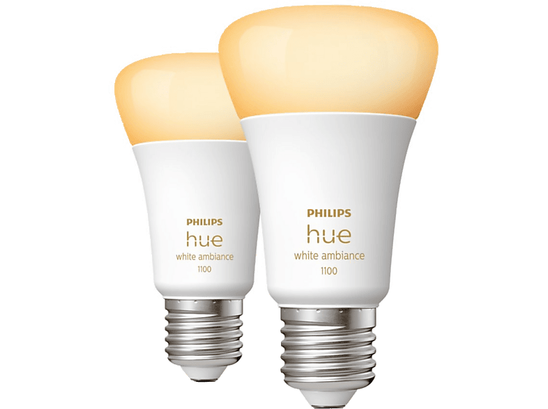 Ampoules LED intelligentes Philips Hue White Ambiance E27 Lot de 2