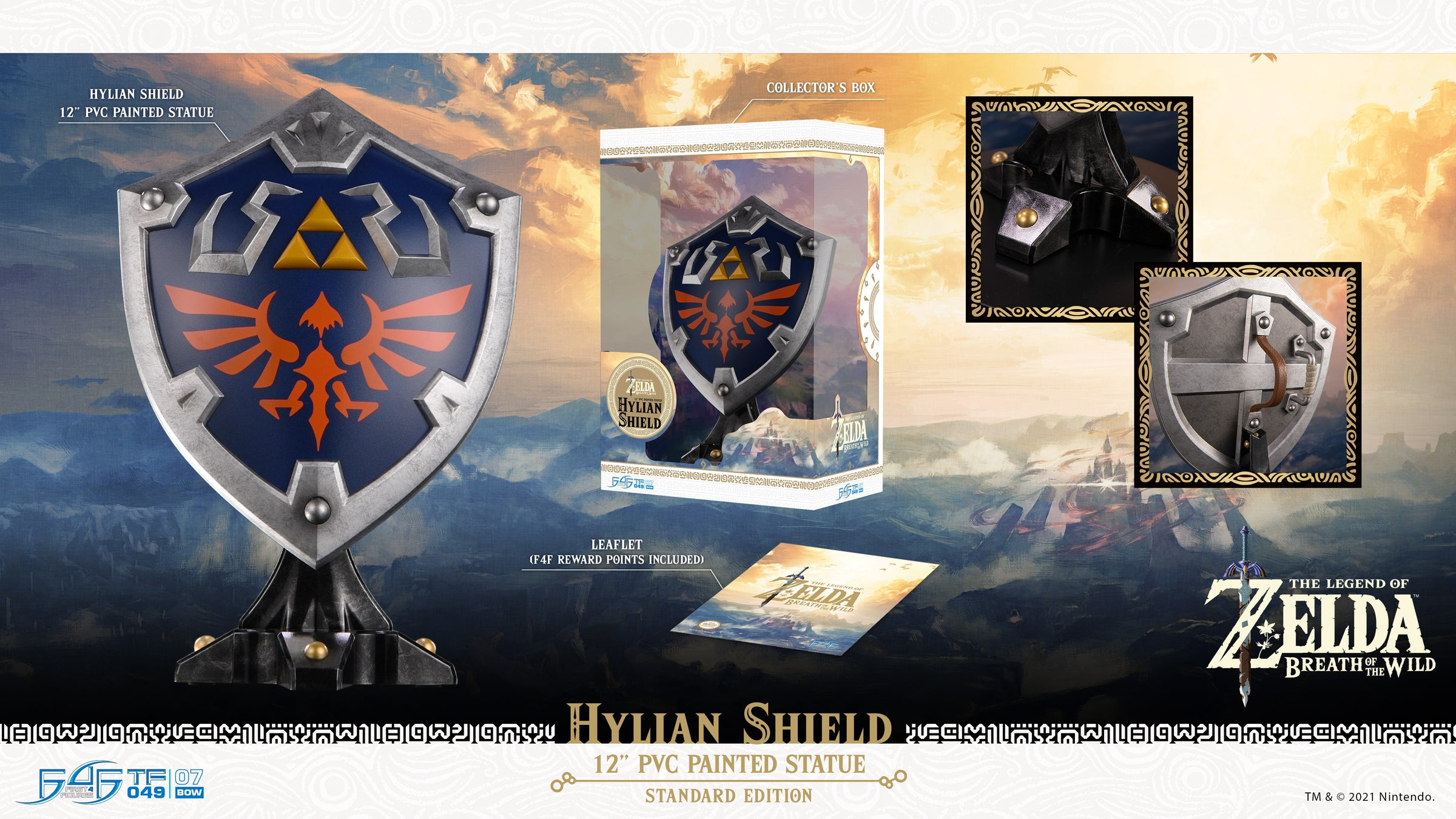 FIRST 4 FIGURE The Legend of Zelda : Breath of the Wild - Hylian Shield (StandardEdition) - statue (Multicolore)