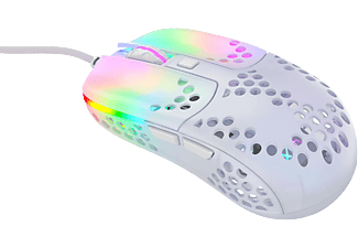 XTRFY MZ1 RVB - Souris de jeu, Filaire, Optique avec diodes électroluminescentes, 16000 CPI, Blanc