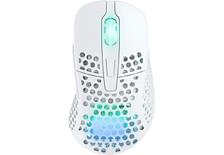 XTRFY M4 RVB sans fil - Souris de jeu, À fil, sans fil, Optique avec diodes électroluminescentes, 19.000 CPI, Blanc