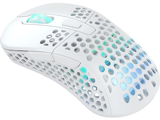 CHERRY M4 RGB wireless - Mouse per gaming, Cablato, Wireless, Ottica con LED, 19.000 CPI, Bianco