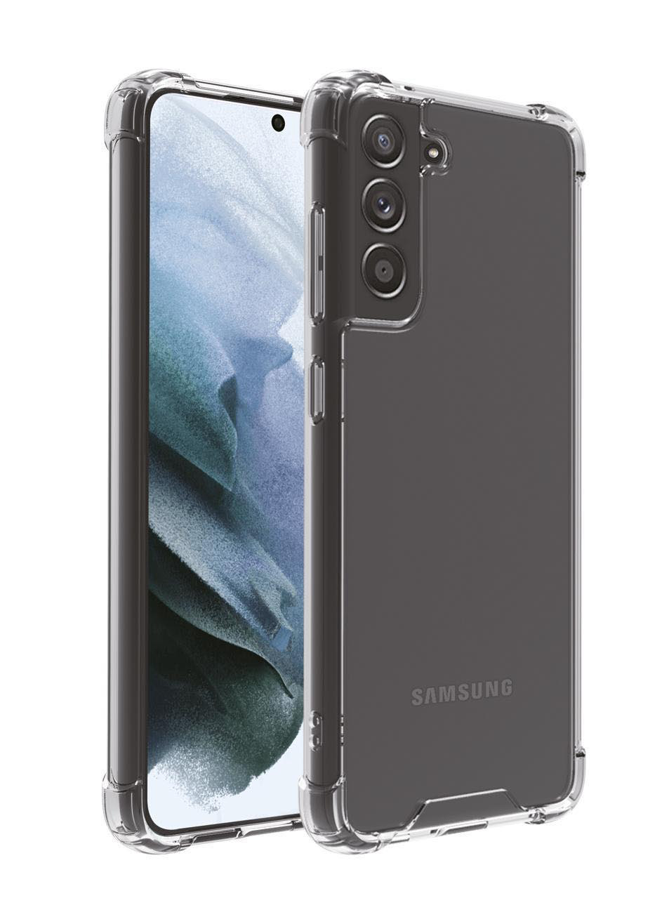 VIVANCO Safe and Steady, Anti S21 Samsung, Galaxy FE, Shock Schutzhülle, Transparent Backcover
