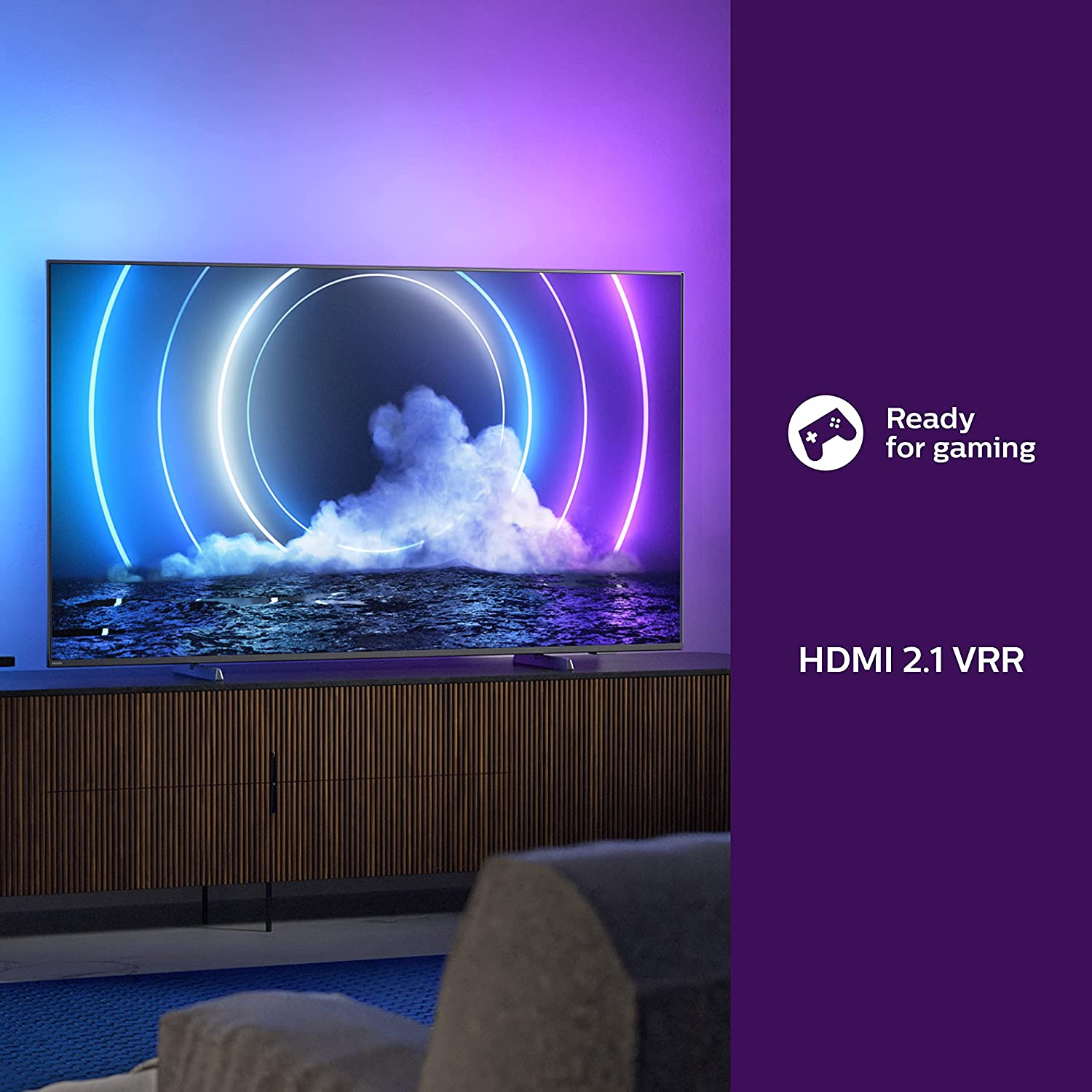 TV LED 75" - Philips 75PML9506/12, UHD 4K, Smart TV, Dolby Atmos®, P5 con AI Perfect Picture Engine, Plata
