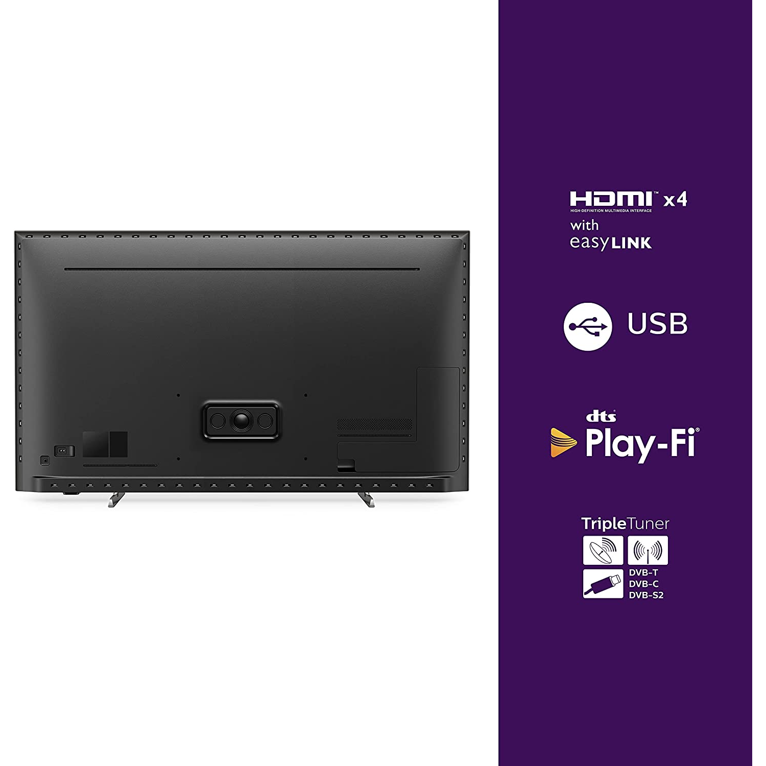 TV LED 75" - Philips 75PML9506/12, UHD 4K, Smart TV, Dolby Atmos®, P5 con AI Perfect Picture Engine, Plata