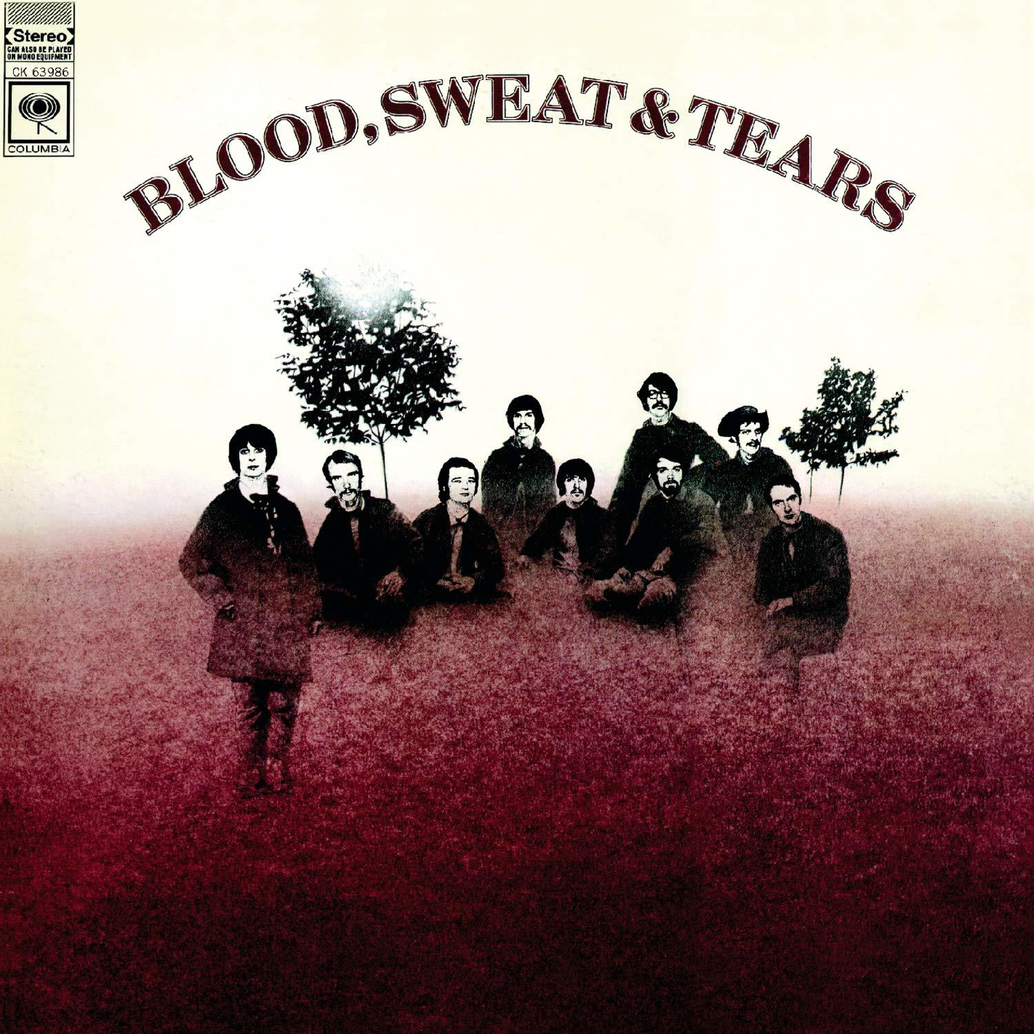 Blood, Sweat & Tears album borító zenekari tagokkal egy mezőn.