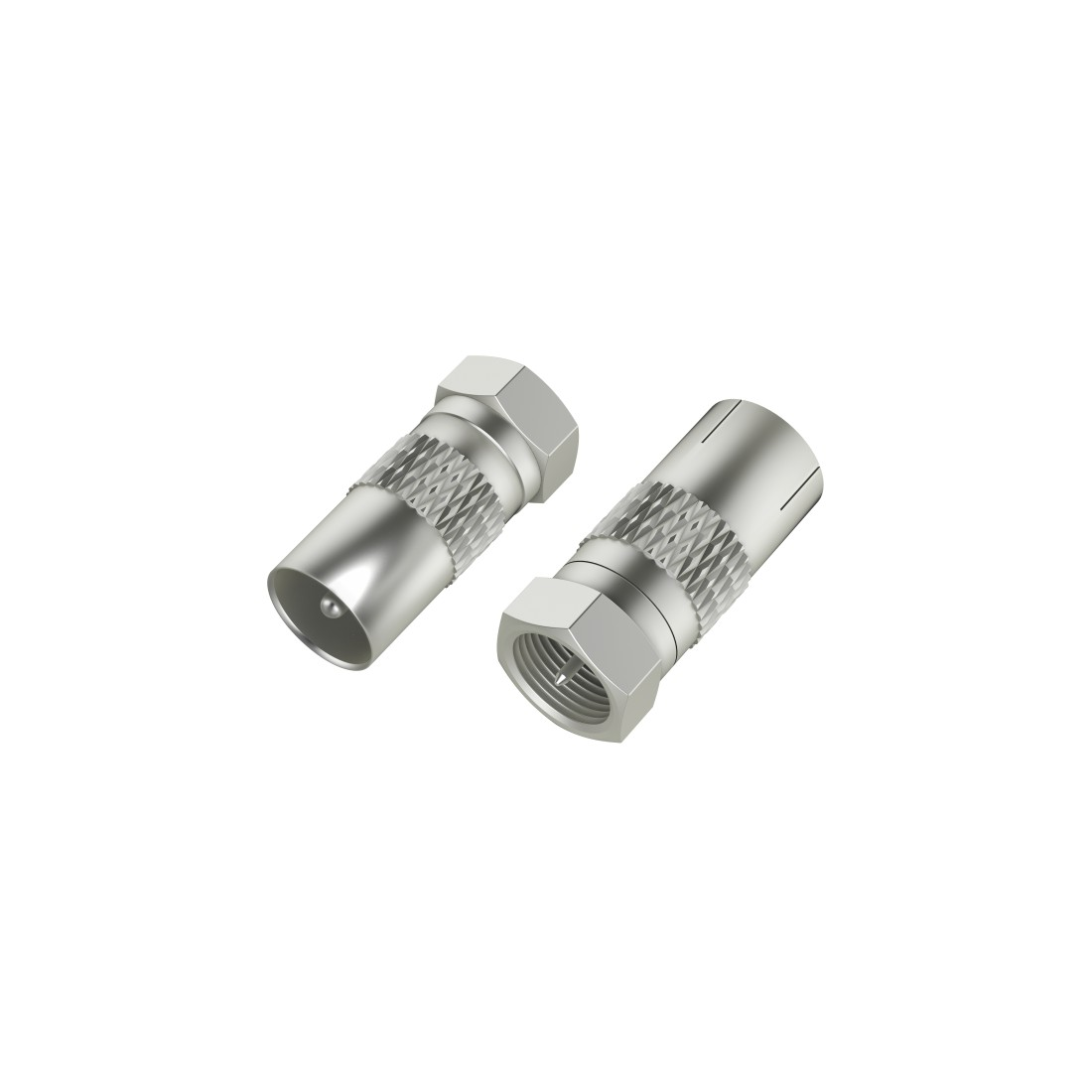 SAT-Adapter-Set HAMA Koax-Stecker/Kupplung auf F-Stecker