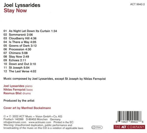 Joel Lyssarides Trio - Stay Now  - (CD)