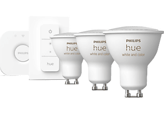 PHILIPS HueWCA 4.3W Üçlü Kumandalı GU10 Spot Bluetooth Özellikli Renkli Akıllı Başlangıç Seti Beyaz