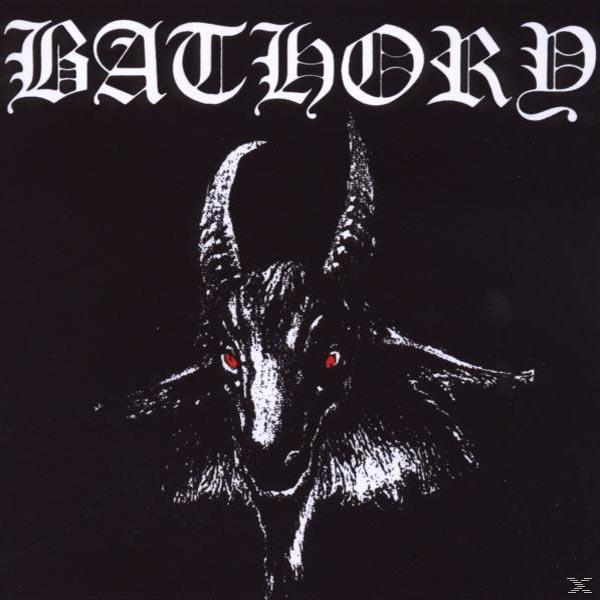 A Bathory album borítója. Egy kecskekoponya a középen, a 'Bathory' szóval felül.