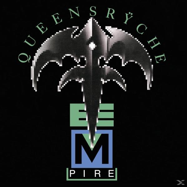 A Queensrÿche 'Empire' albumának borítója. A zenekar logója középen, körülötte szöveg.