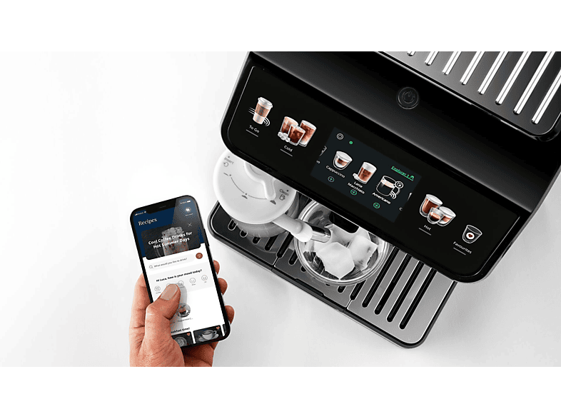 De'Longhi ECAM450.55.G Eletta Explore Kaffeevollautomat (Grau, Ja, 19 bar, externer Milchbehälter) — Foto 4 von 5