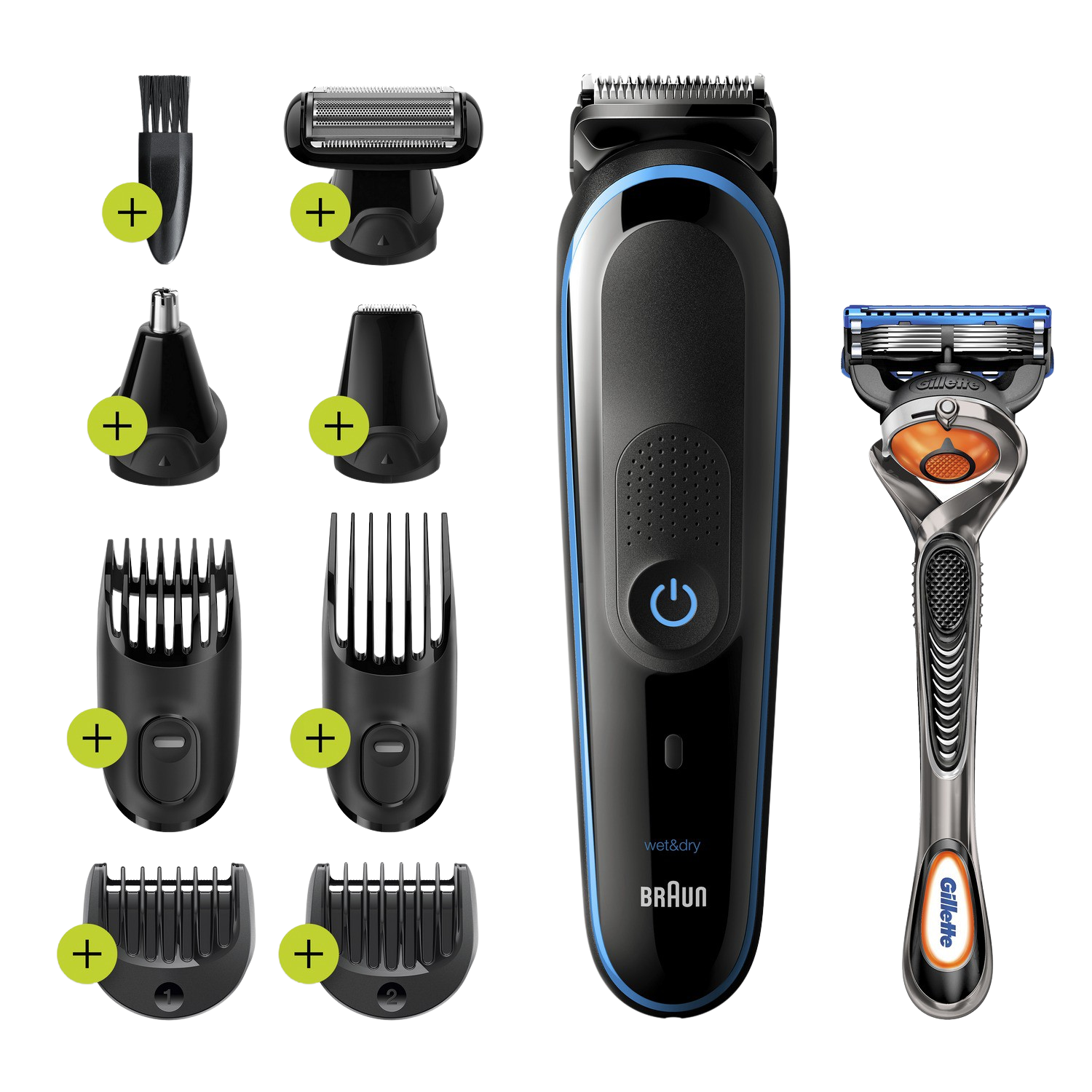 Recortadora Braun Mgk5280 9 en 1 barba cortar pelo depiladora corporal hombre 5280 negroazul afeitadora para y cuerpo autonomía 100 minutos 13 accesorios azul 81705166 7
