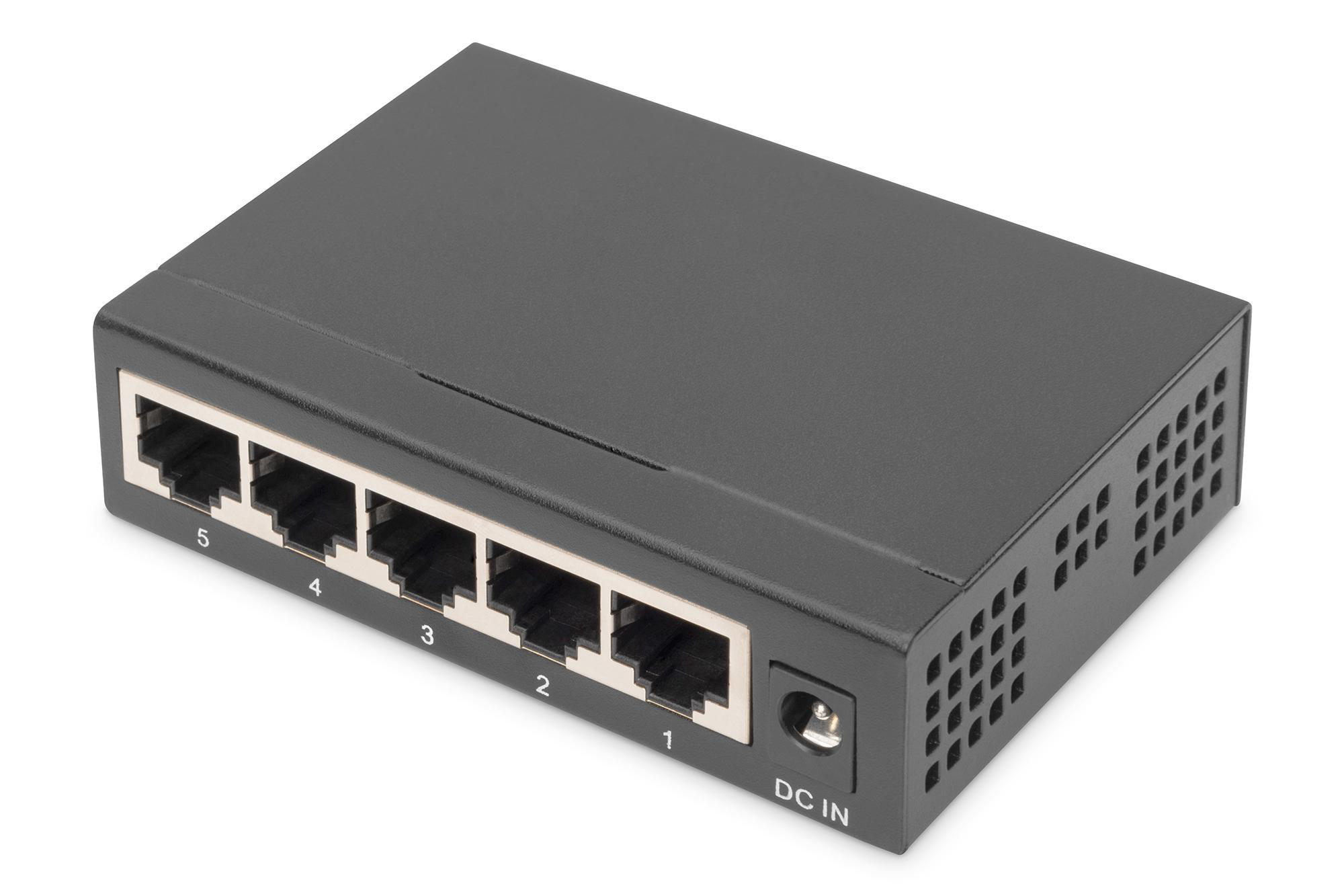 DIGITUS 5-Port Gigabit, RAL 9005